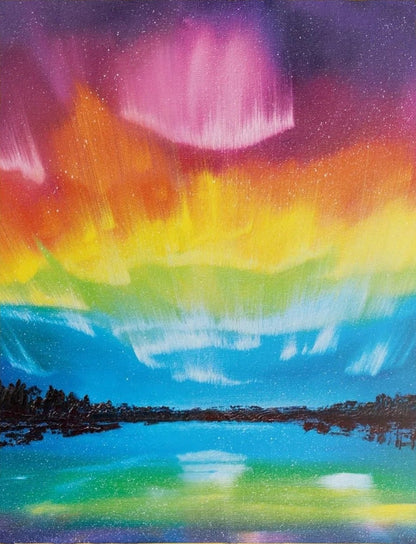 Rainbow Northern Lights 500 Piece Jigsaw Puzzle