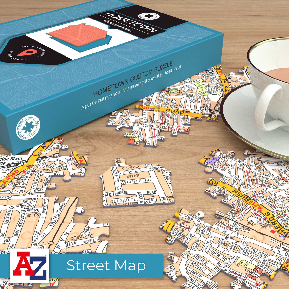 Hometown Personalised UK Map Jigsaw Puzzle