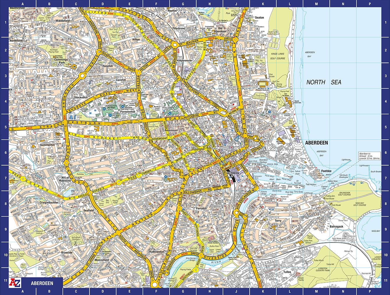 A-Z Map of Aberdeen 1000 Piece Jigsaw
