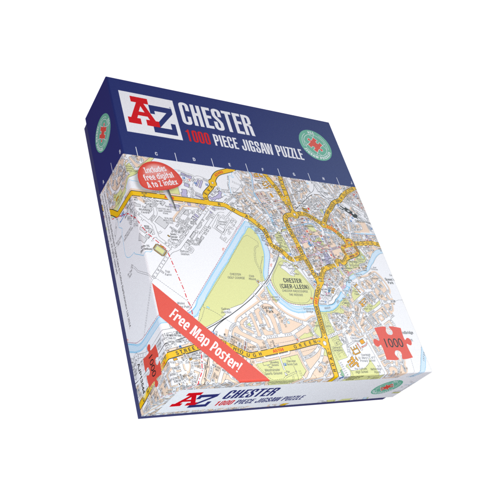 A-Z Map of Chester 1000 Piece Jigsaw