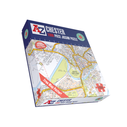 A-Z Map of Chester 1000 Piece Jigsaw