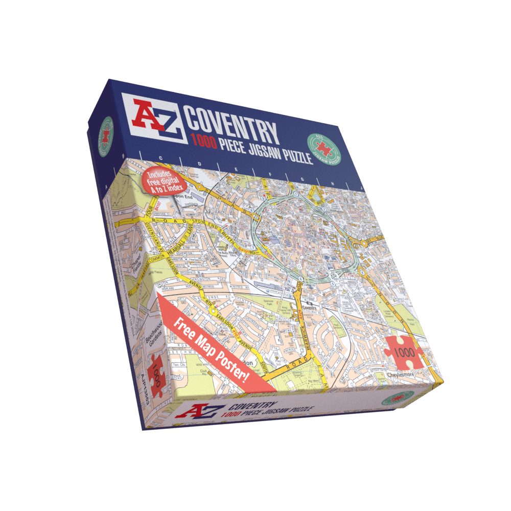 A-Z Map of Coventry 1000 Piece Jigsaw