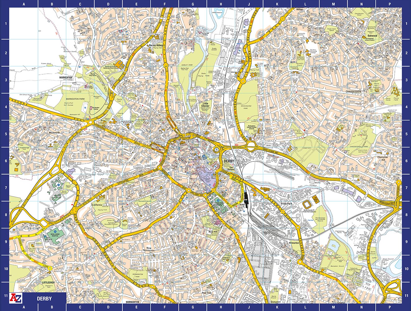 A-Z Map of Derby 1000 Piece Jigsaw