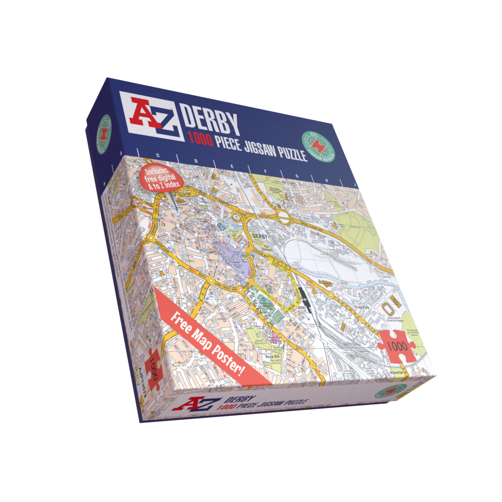 A-Z Map of Derby 1000 Piece Jigsaw