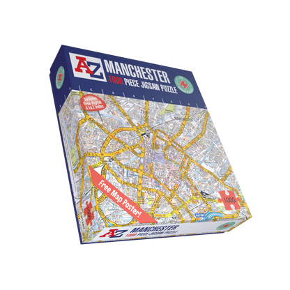 A-Z Map of Manchester 1000 Piece Jigsaw