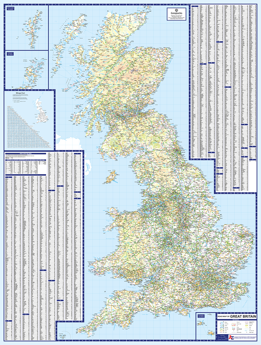 British Isles Road Map 1000 Piece Jigsaw Puzzle