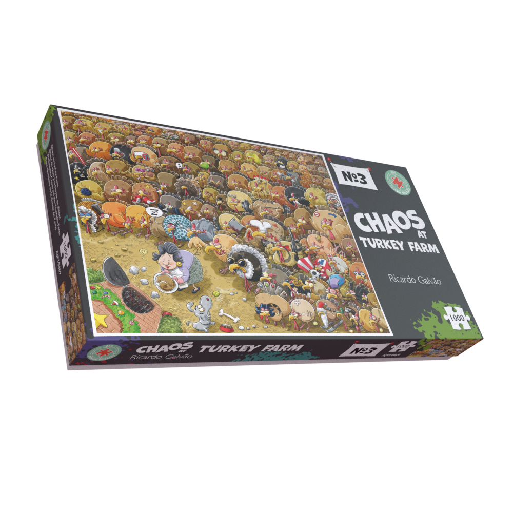 Christmas Chaos at Turkey Farm - No.3 1000 Piece Jigsaw Puzzle