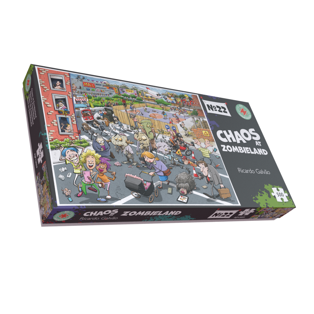 Chaos At Zombieland Puzzle – 1000 Teile Gruselig-lustiges Halloween-Motiv