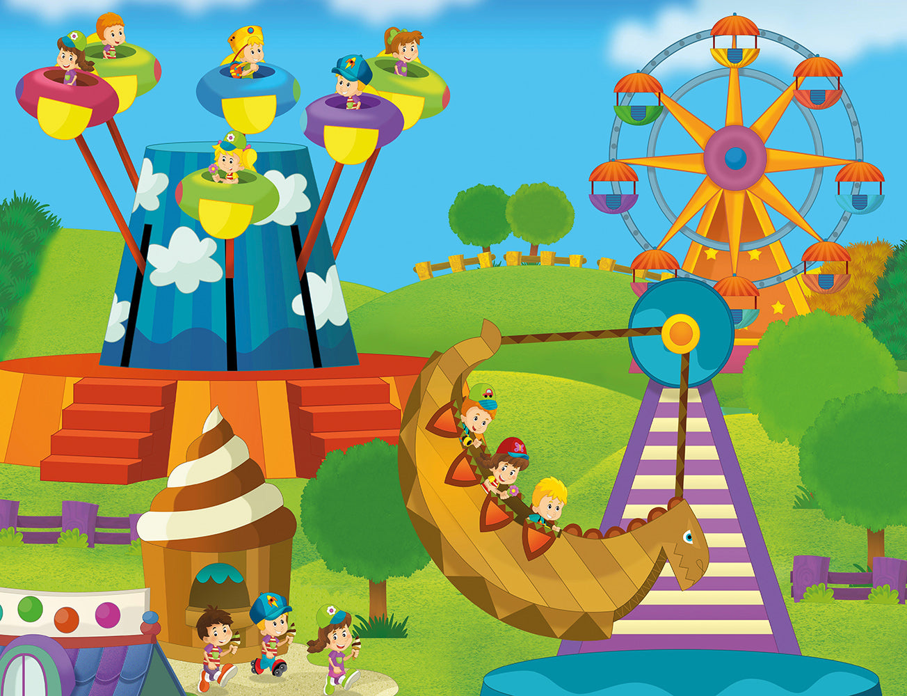 Fun at the Fairground 100 Piece Jigsaw Puzzle