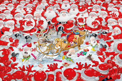Christmas Scramble - Mike Jupp 300 Piece Wooden Jigsaw Puzzle