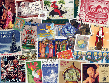 Christmas Stamps from Around the World 1000 Piece Jigsaw Puzzle