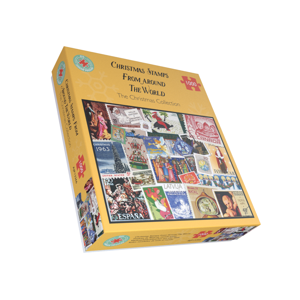 Christmas Stamps from Around the World 1000 Piece Jigsaw Puzzle