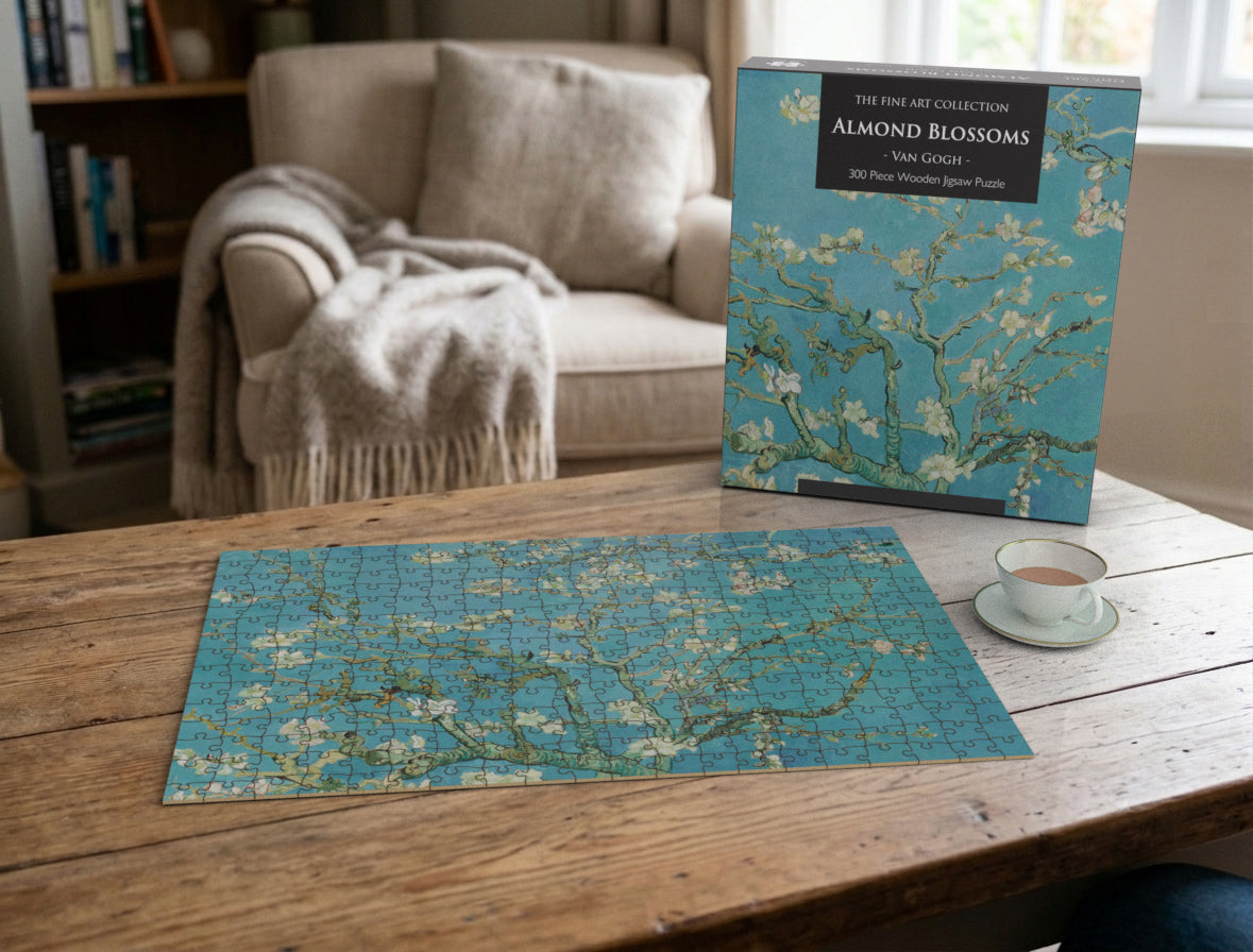Van Gogh Almond Blossoms 300 Piece Wooden Jigsaw Puzzle