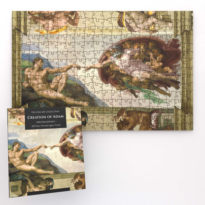 Creation of Adam by Michelangelo 300 Piece Wooden Jigsaw Puzzle