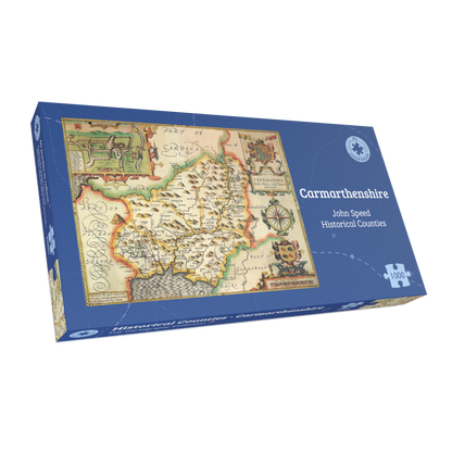 Carmarthenshire Historical Map 1000 Piece Jigsaw Puzzle (1610)