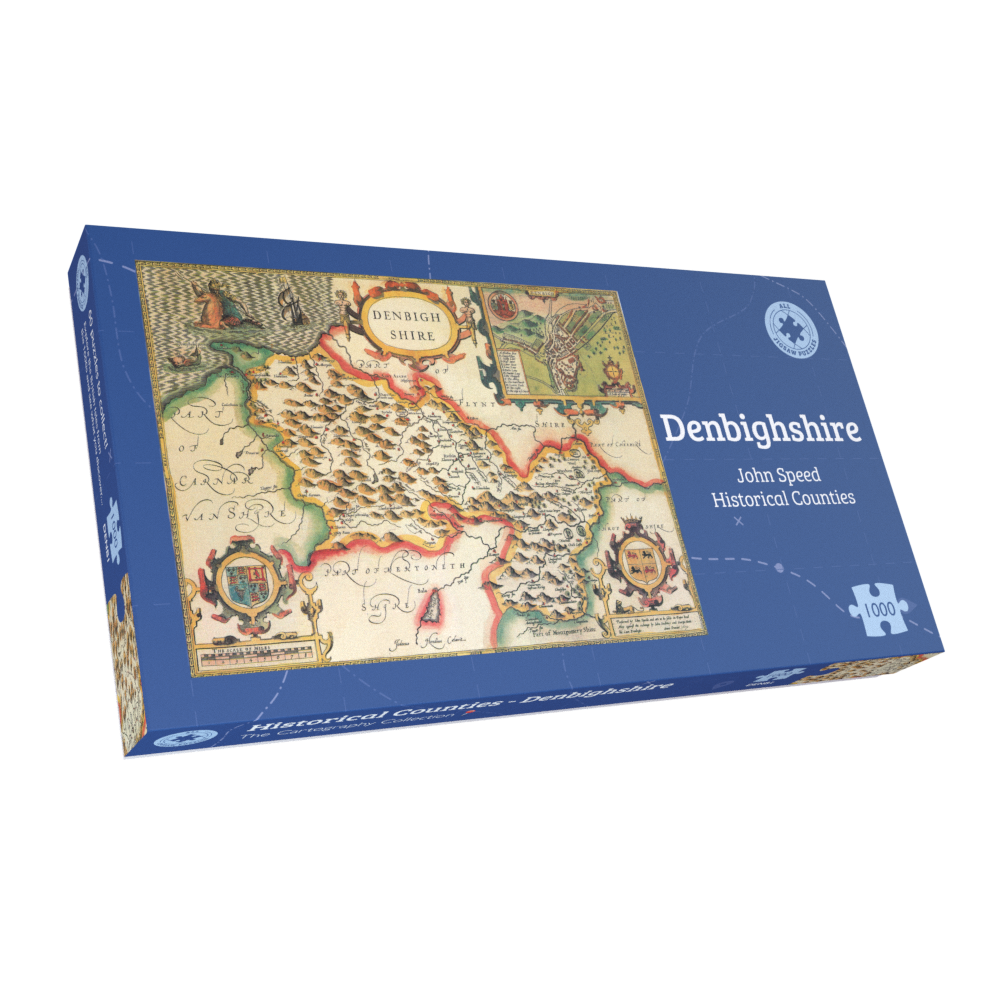 Denbighshire Historical Map 1000 Piece Jigsaw Puzzle (1610)
