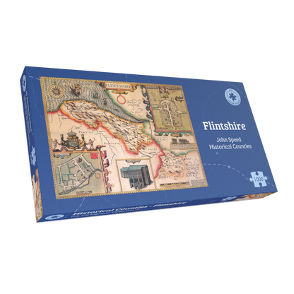 Flintshire Historical Map 1000 Piece Jigsaw Puzzle (1610)