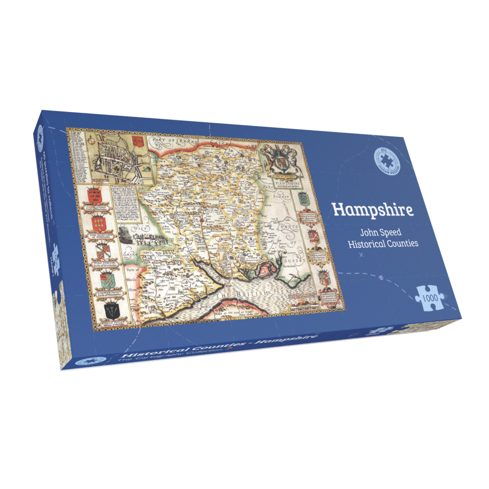 Hampshire Historical Map 1000 Piece Jigsaw Puzzle (1610)