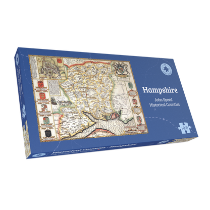 Hampshire Historical Map 1000 Piece Jigsaw Puzzle (1610)