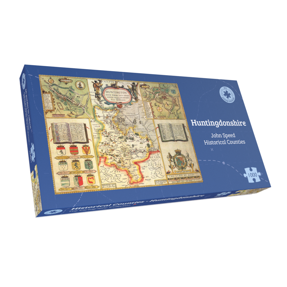 Huntingdonshire Historical Map 1000 Piece Jigsaw Puzzle (1610)