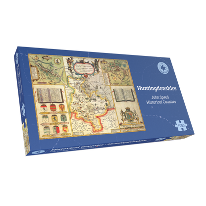 Huntingdonshire Historical Map 1000 Piece Jigsaw Puzzle (1610)