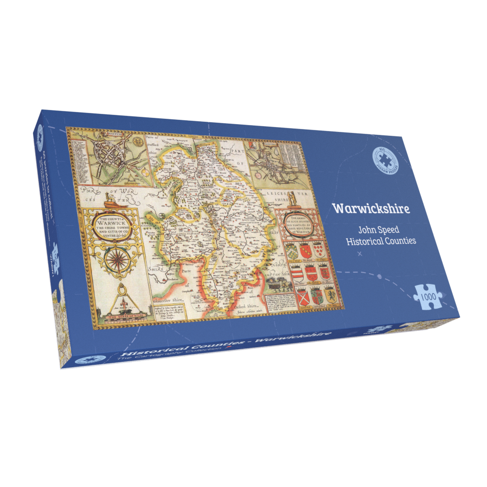 Warwickshire Historical Map 1000 Piece Jigsaw Puzzle (1610)