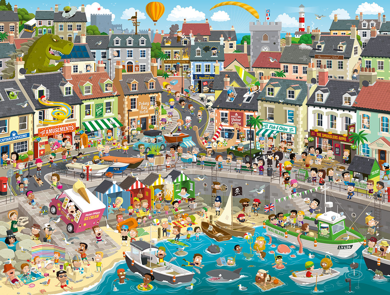 M J Cartoons 3 x 1000 Piece Jigsaw Puzzle Bundle