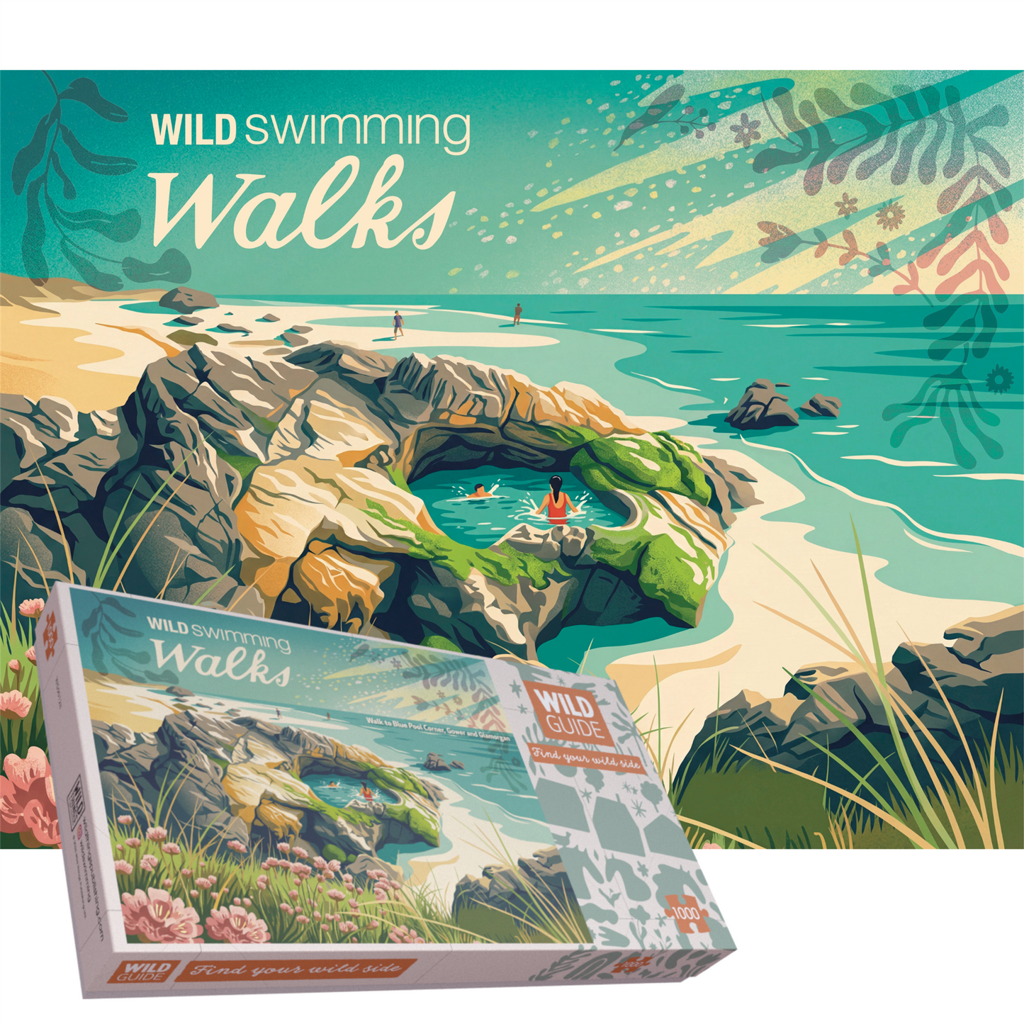 Wild Guide Blue Pool Corner, Gower and Glamorgan 1000 Piece Jigsaw Puzzle