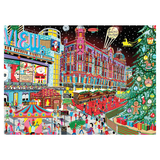 Leicester Square at Christmas Contemporary 1000 Piece Jigsaw Puzzle