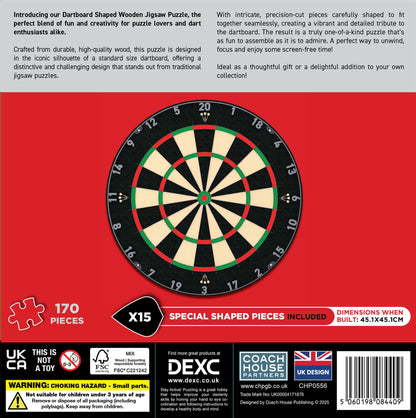 Dartboard 170 Piece Shape Wooden Jigsaw Puzzle