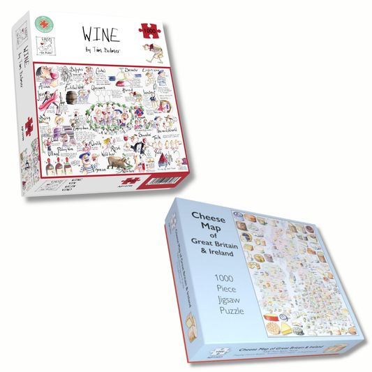 Cheese & Wine 1000 Piece Jigsaw Puzzle Bundle