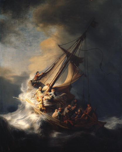 Christ in the Storm on the Sea of Galilee by Rembrandt 1000 or 500 Piece Jigsaw Puzzle