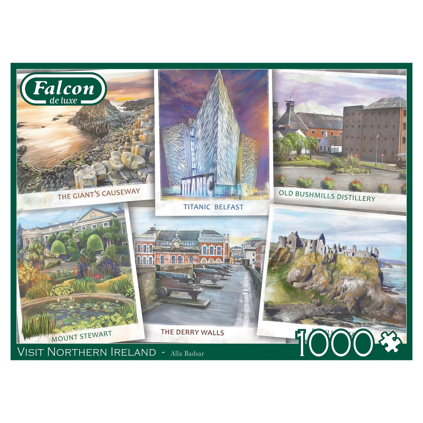 Falcon de luxe   Visit Northern Ireland 1000 Piece Jigsaw Puzzle