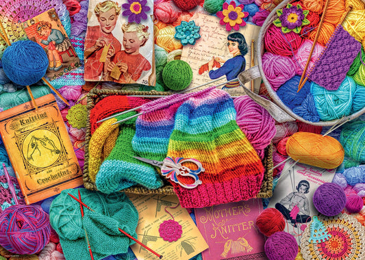 Vintage Knitting & Crochet 1000 Piece Jigsaw Puzzle