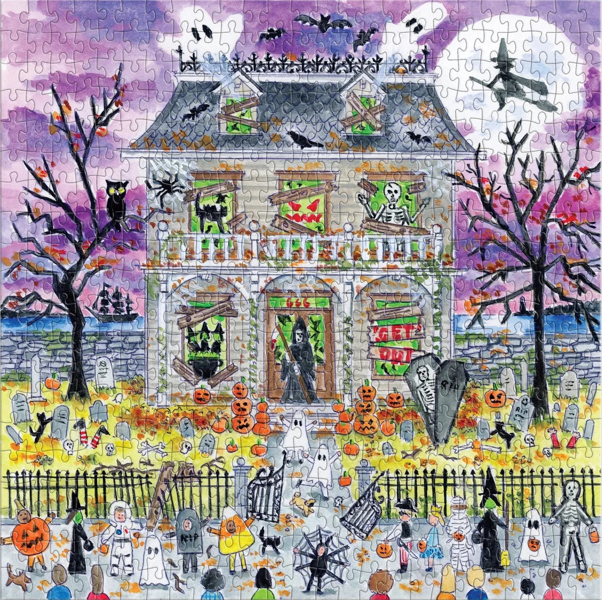 Michael Storrings Haunted House 500 Piece Glow in the Dark Jigsaw Puzzle