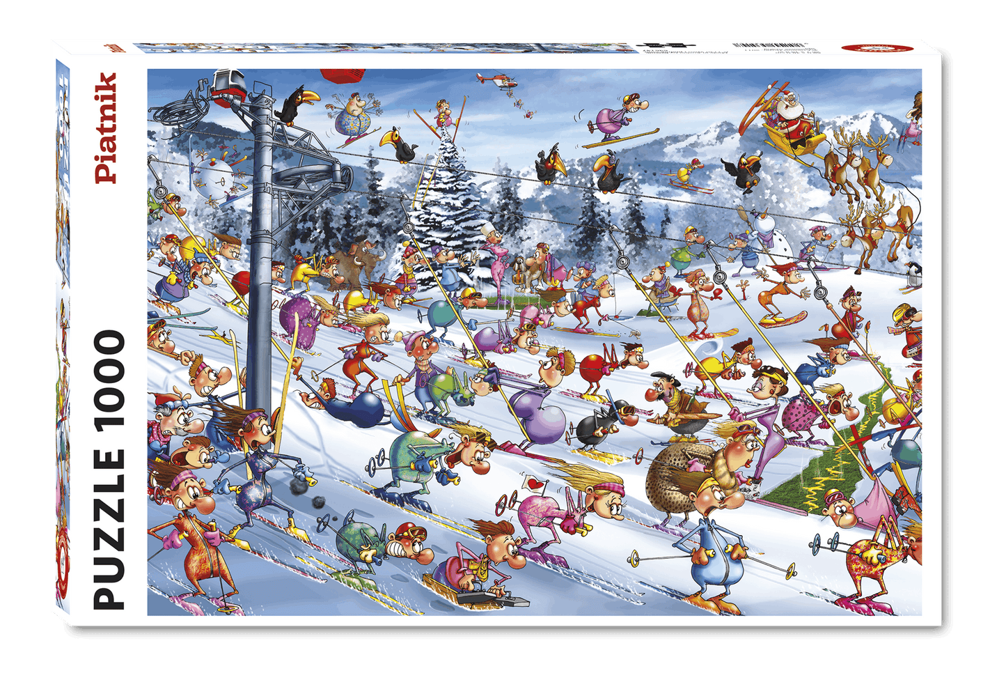 Ruyer - Christmas Skiing 1000 Piece Jigsaw Puzzle
