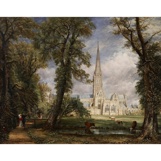 Salisbury Cathedral from the Bishop's Grounds – John Constable 1000 or 500 Piece Jigsaw Puzzle