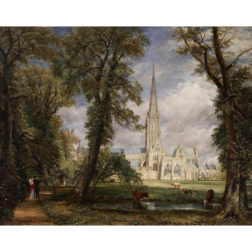 Salisbury Cathedral from the Bishop's Grounds – John Constable 1000 or 500 Piece Jigsaw Puzzle