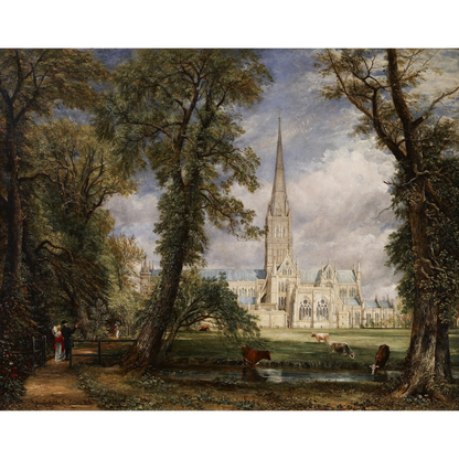 Salisbury Cathedral from the Bishop's Grounds – John Constable 1000 or 500 Piece Jigsaw Puzzle