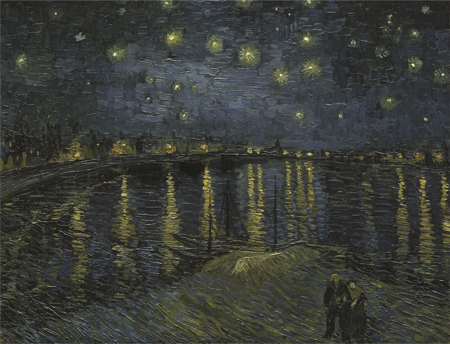 Starry Night Over The Rhone - Vincent van Gogh 1000 or 500 Piece Jigsaw Puzzle