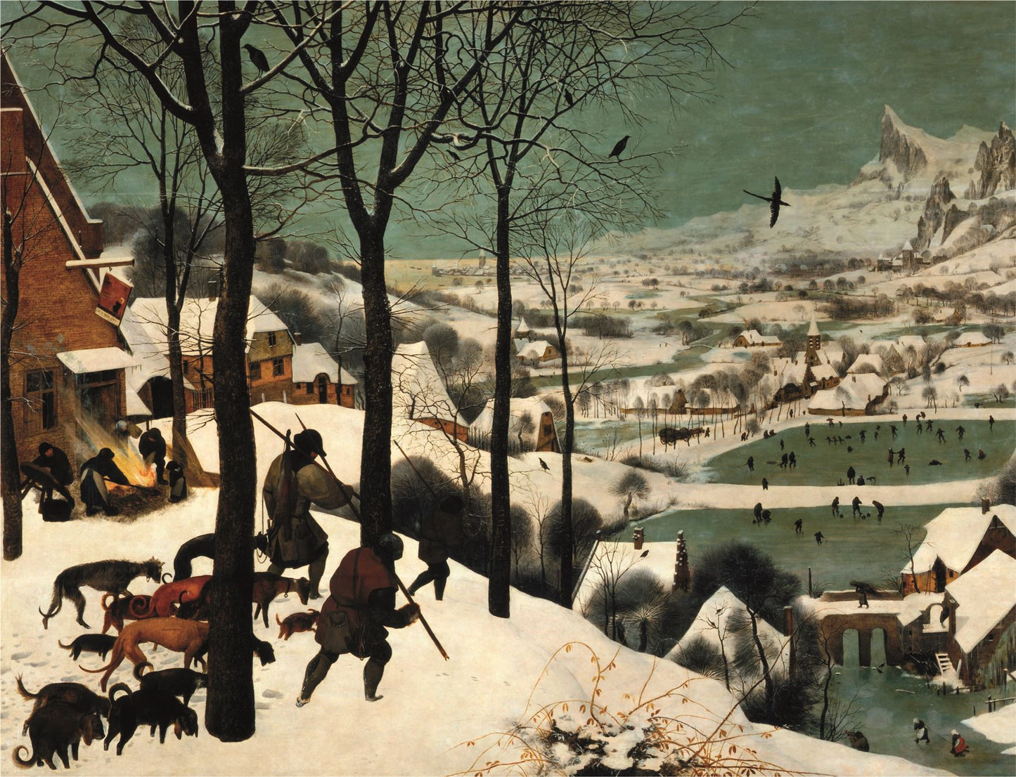The Hunters in the Snow (Winter) - Pieter Brueghel the Elder 1000 or 500 Piece Jigsaw Puzzle