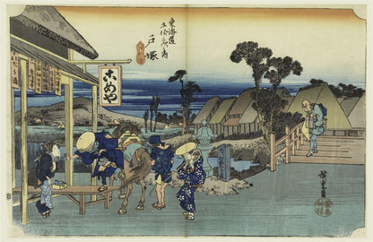 Totsuka Teahouse, in The Fifty-Three Stations of the Tokaido Road 1000 or 500 Piece Jigsaw Puzzle