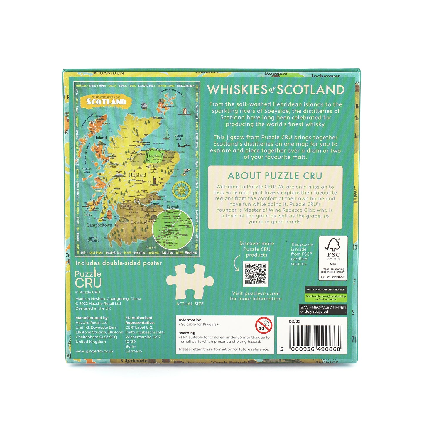 Whiskies of Scotland 500 Piece Puzzle