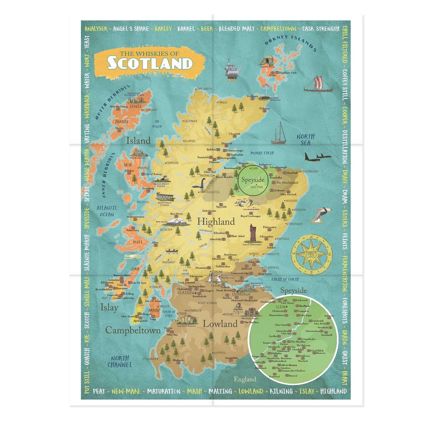 Whiskies of Scotland 500 Piece Puzzle