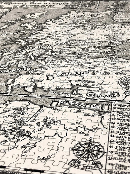 Scotland Whisky Map 1000 Piece Jigsaw Puzzle