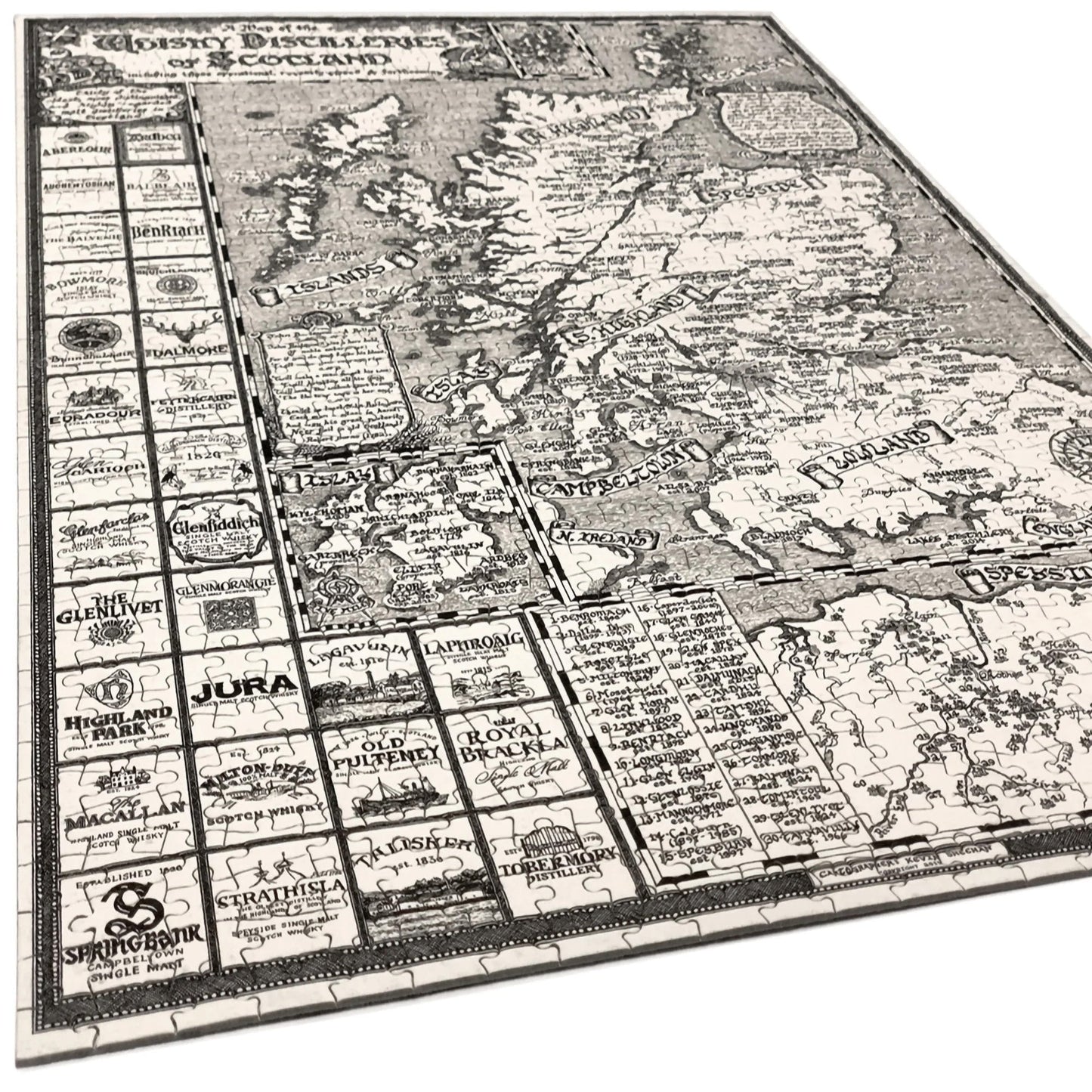 Scotland Whisky Map 1000 Piece Jigsaw Puzzle