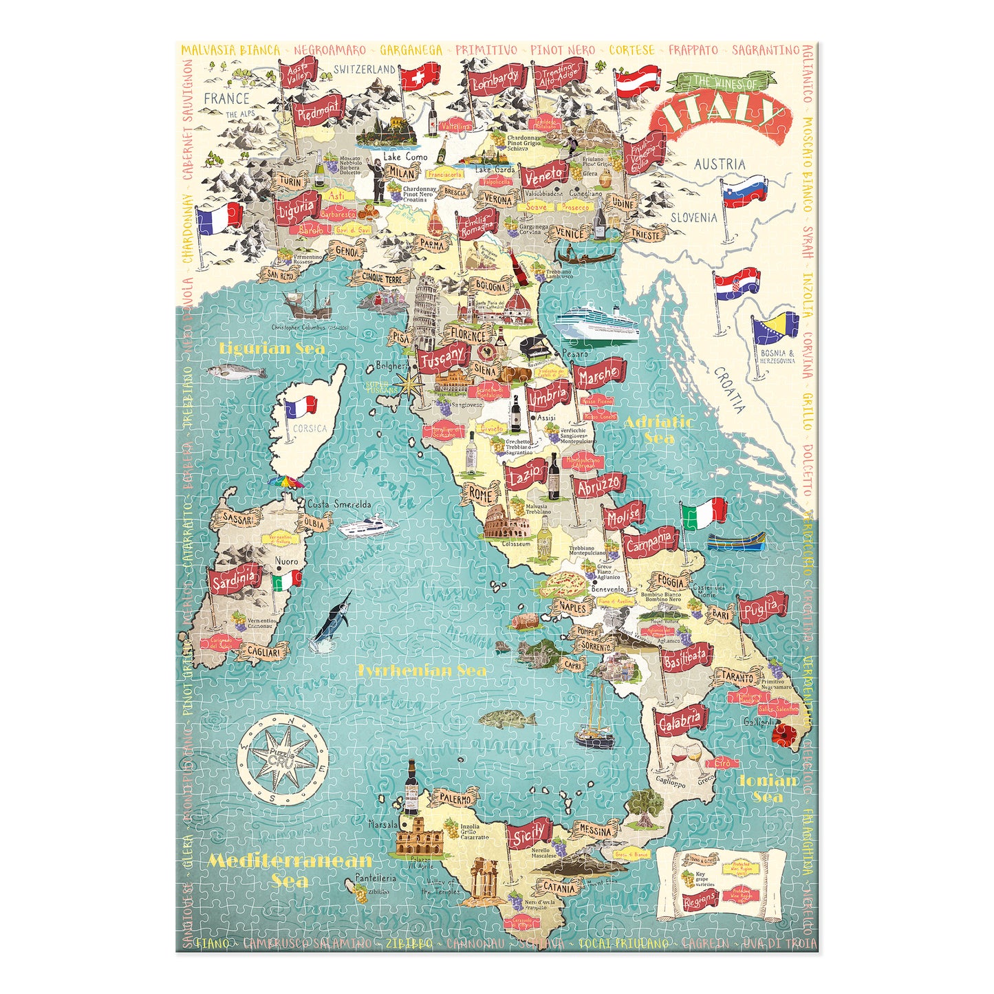 Wines of Italy 1000 Piece Jigsaw Puzzle
