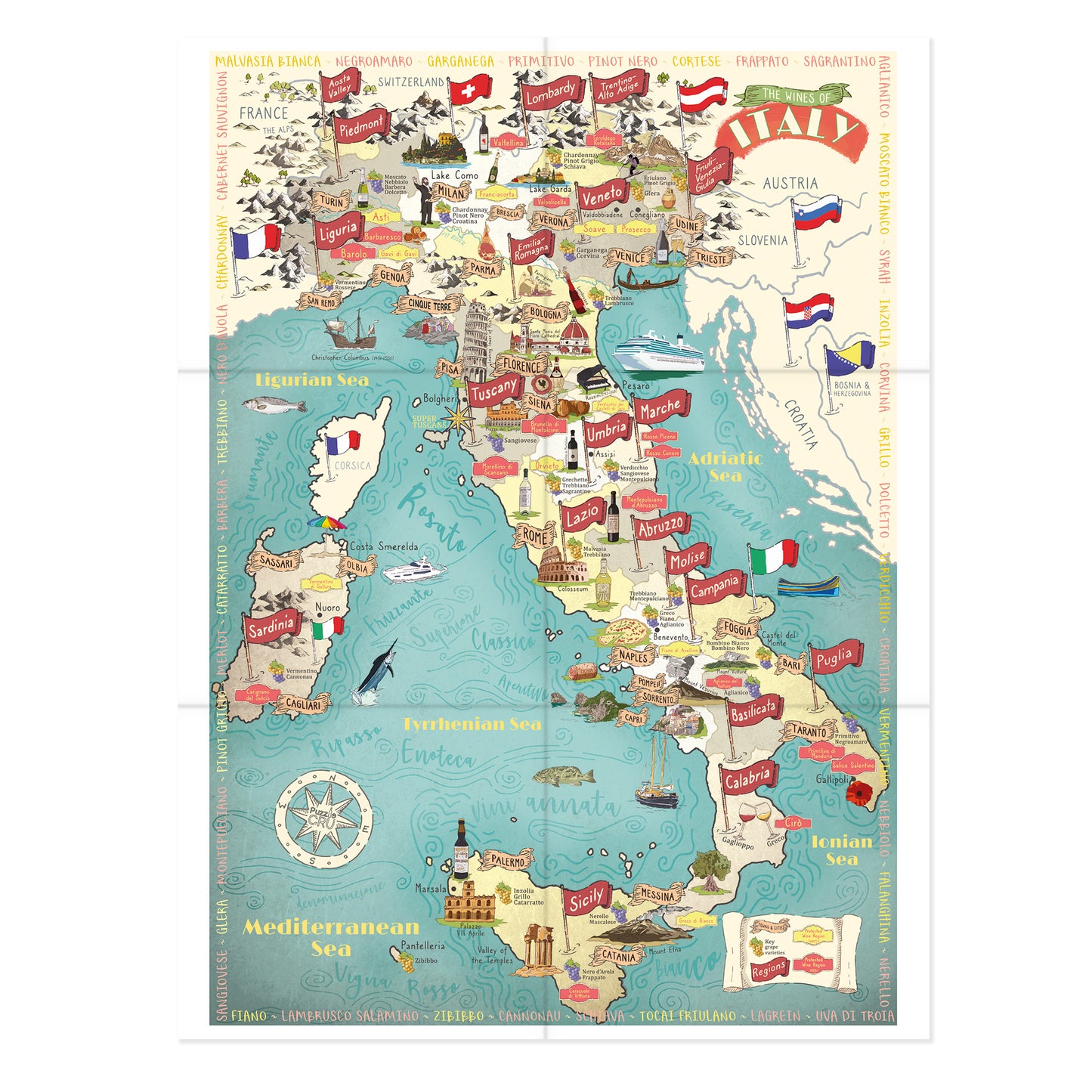 Wines of Italy 1000 Piece Jigsaw Puzzle