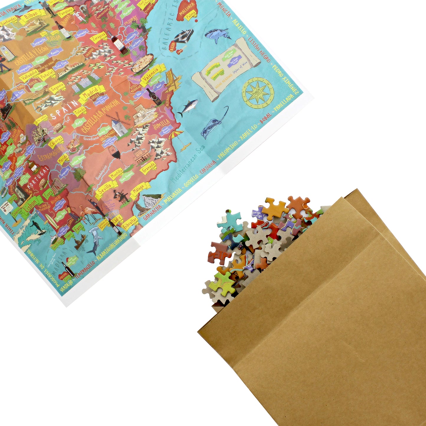 Wines of Spain and Portugal 1000 Piece Jigsaw Puzzle