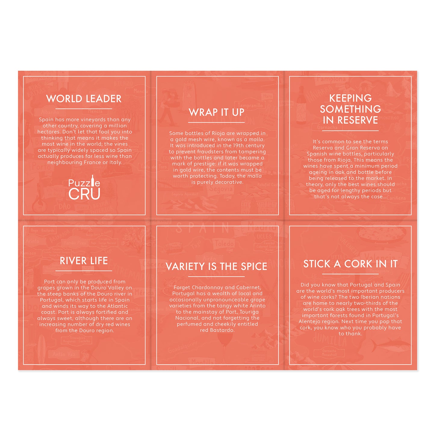 Wines of Spain and Portugal 1000 Piece Jigsaw Puzzle